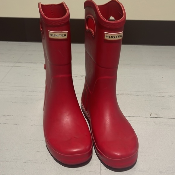 Hunter For Target Wellies Red Waterproof Rain Boots Size 3 - Picture 2 of 7